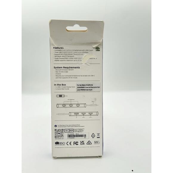 USB C Laptop Docking Station Quad Monitor USB C Hub Dual HDMI for Lenovo Dell HP - Picture 6 of 6